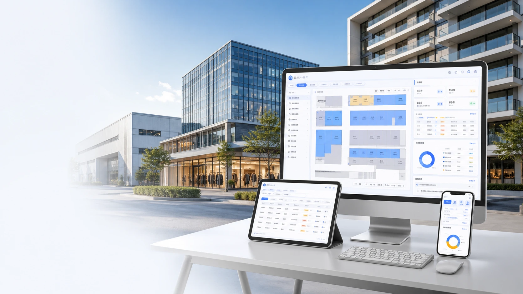 Modern Industrial Park and Space Investment Leasing Operation View